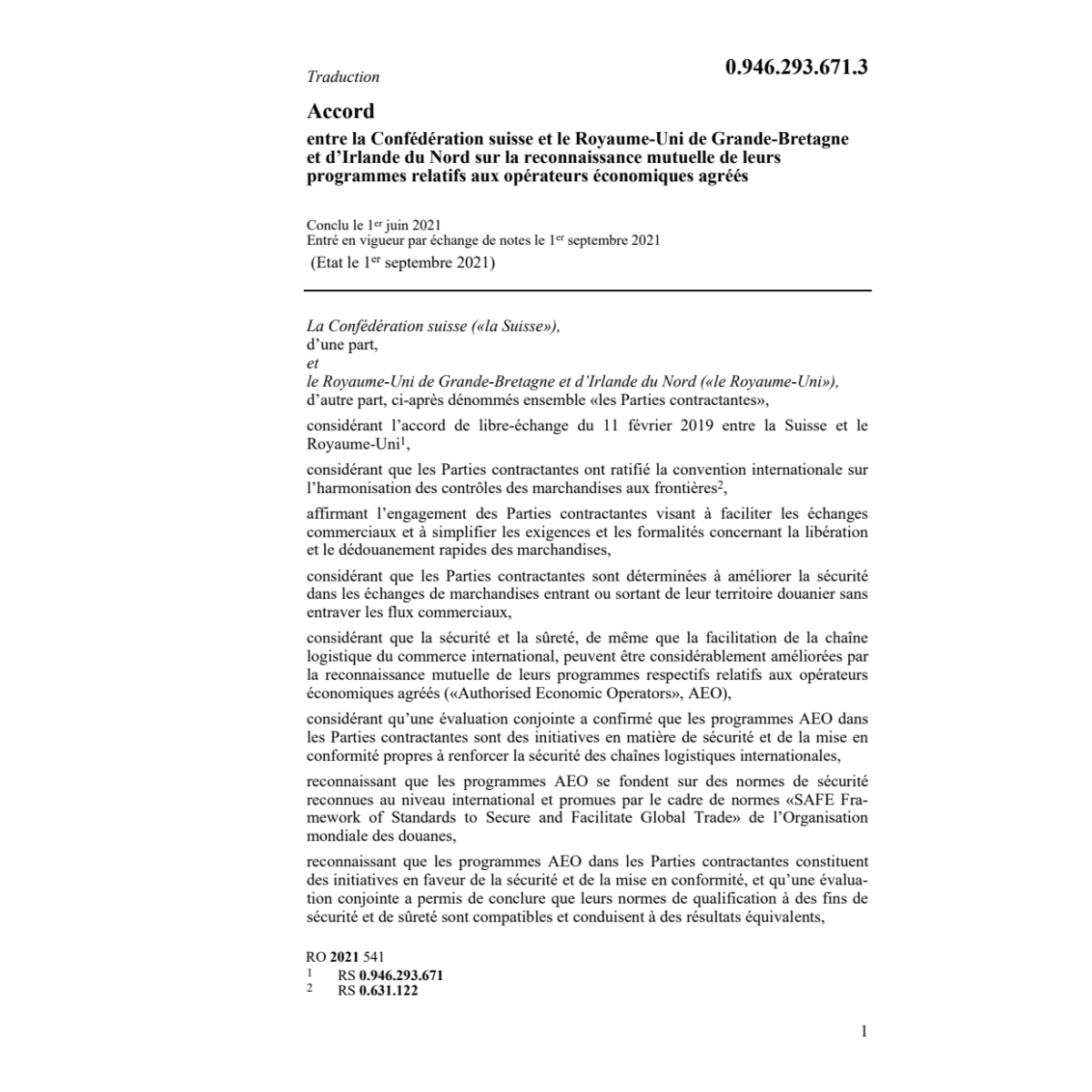 Acc. 1.6.21 Cfs Grande-Bretagne