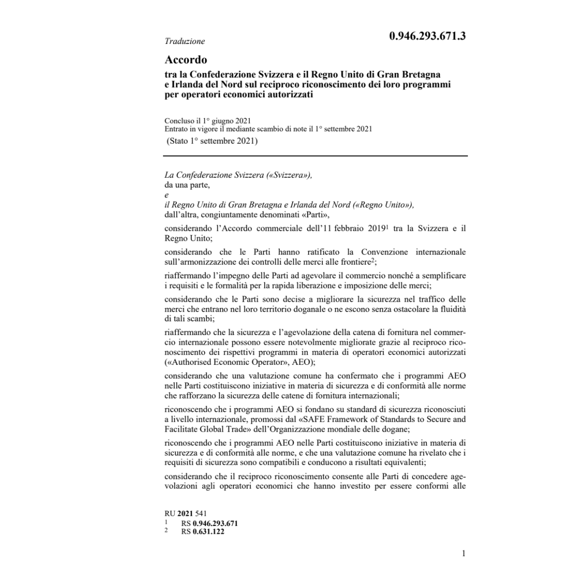 Ac. 1.6.21 Cfs Gran Bretagna