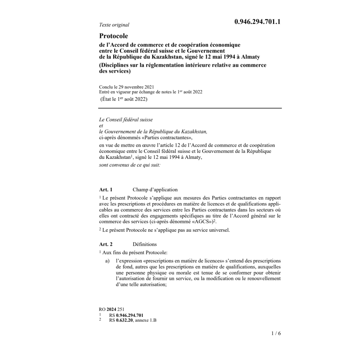 Prot. Ac. Kazakhstan 12.05.1994