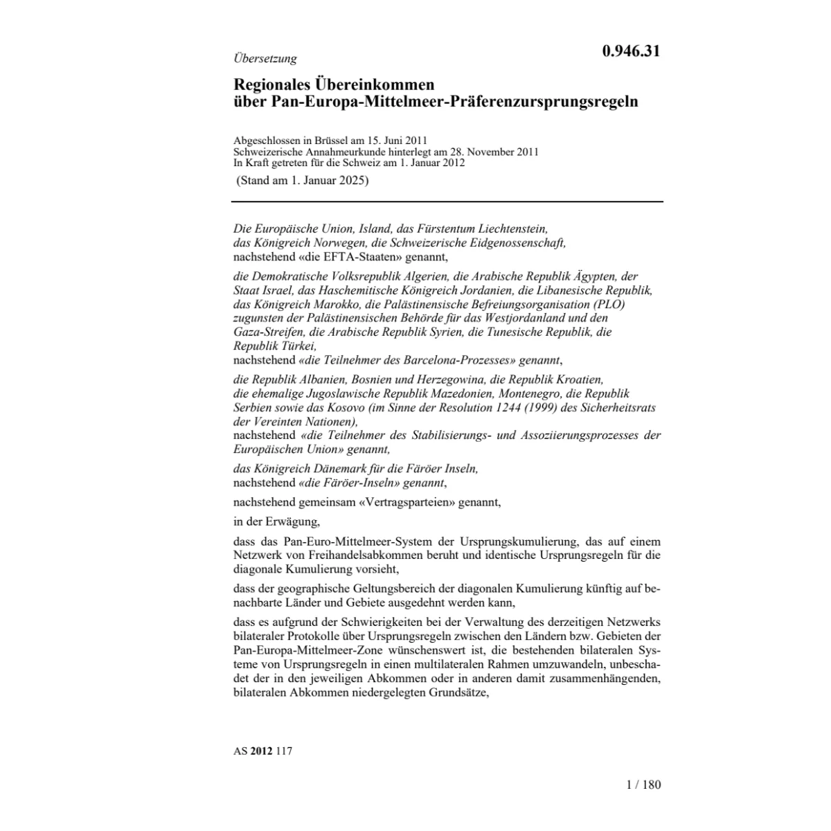 Reg.Übereink.Präferenzursprungsregeln