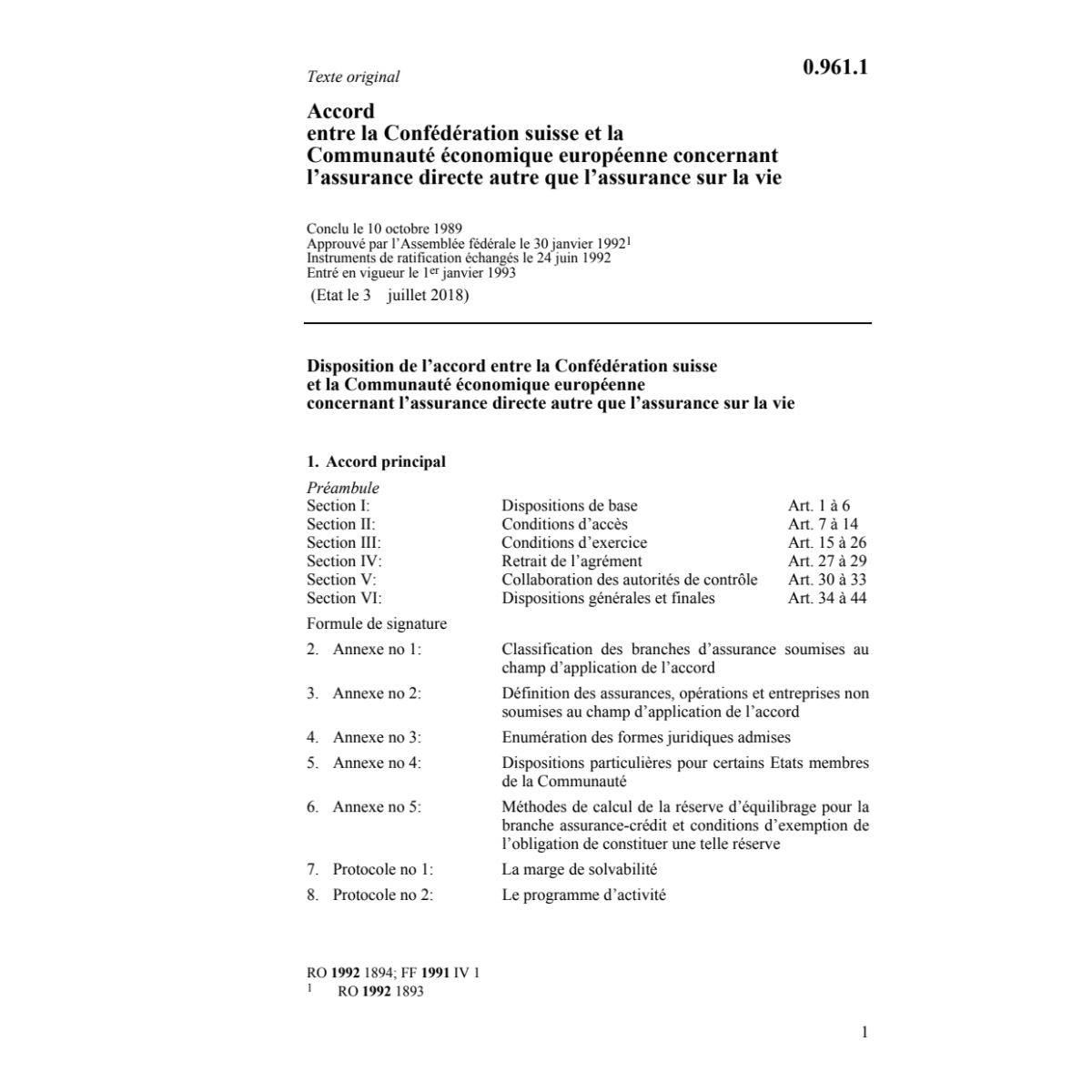 Ac. CEE assurance directe