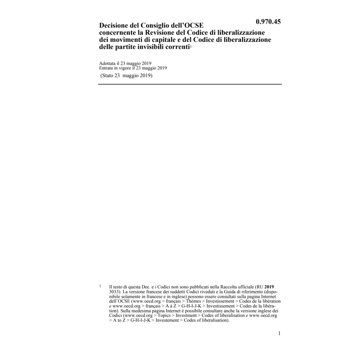 Decisione Consiglio OCSE 23.05.19
