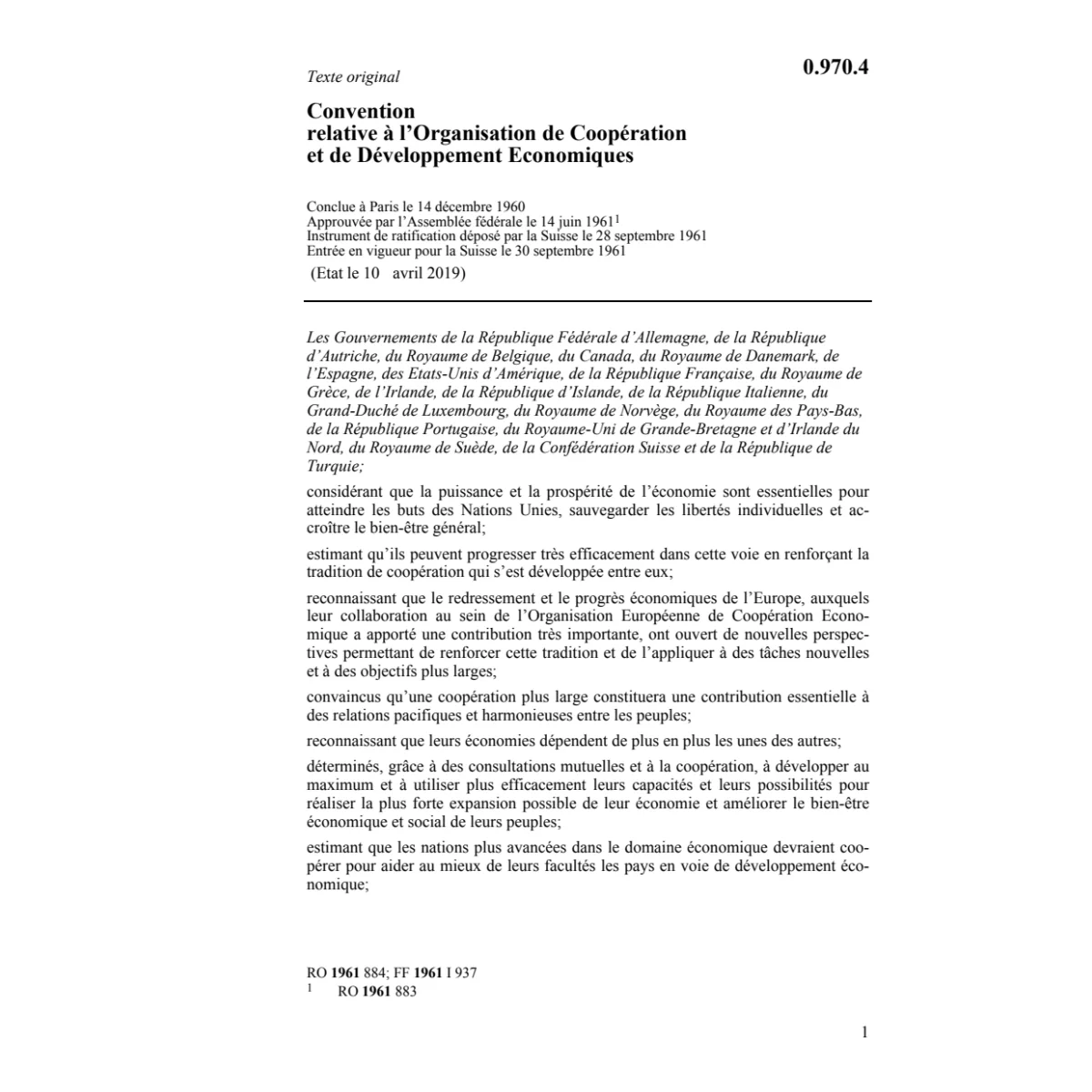 Conv. Organ.Coopération/Développement éc
