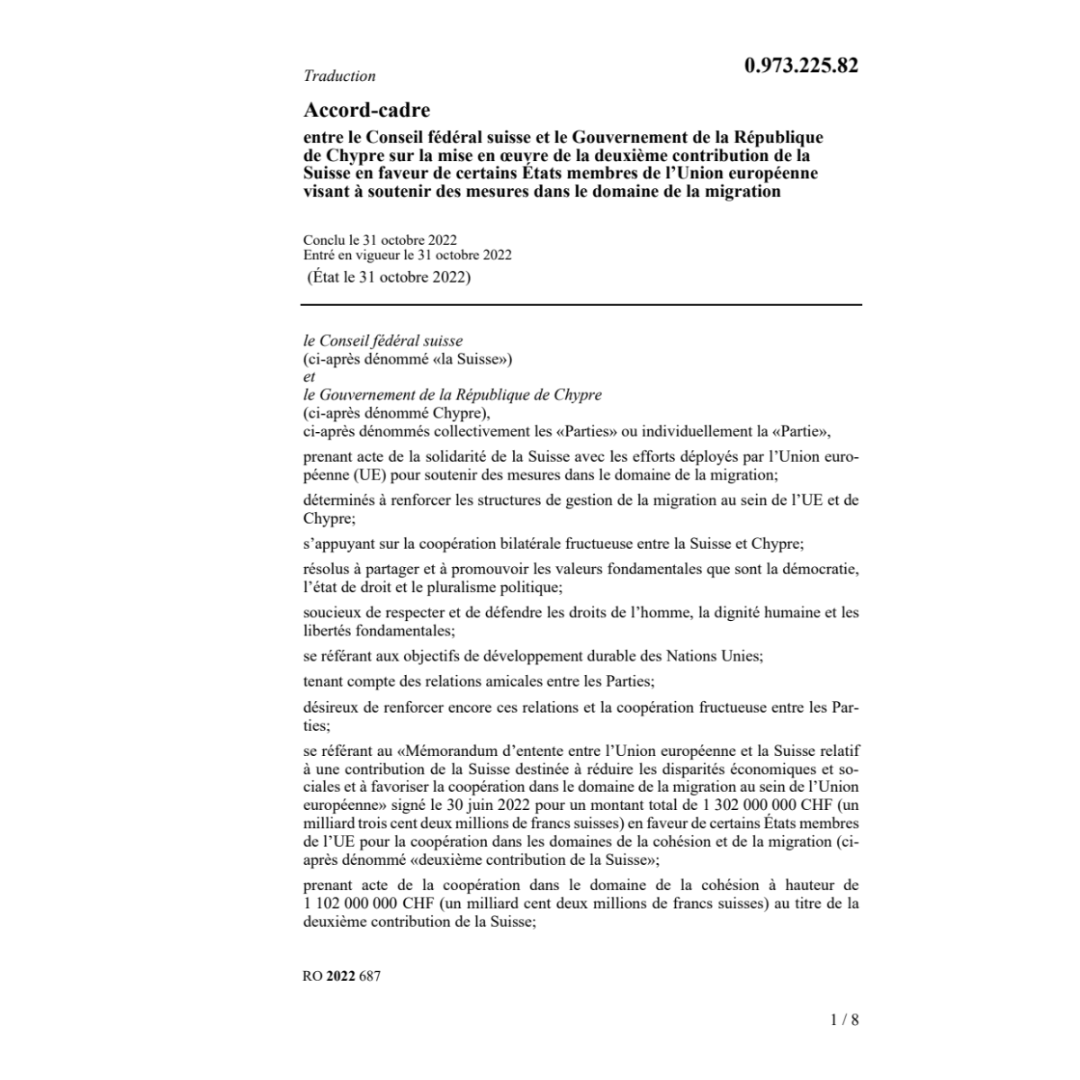 Ac. 31.10.22 Cfs Rép. Chypre