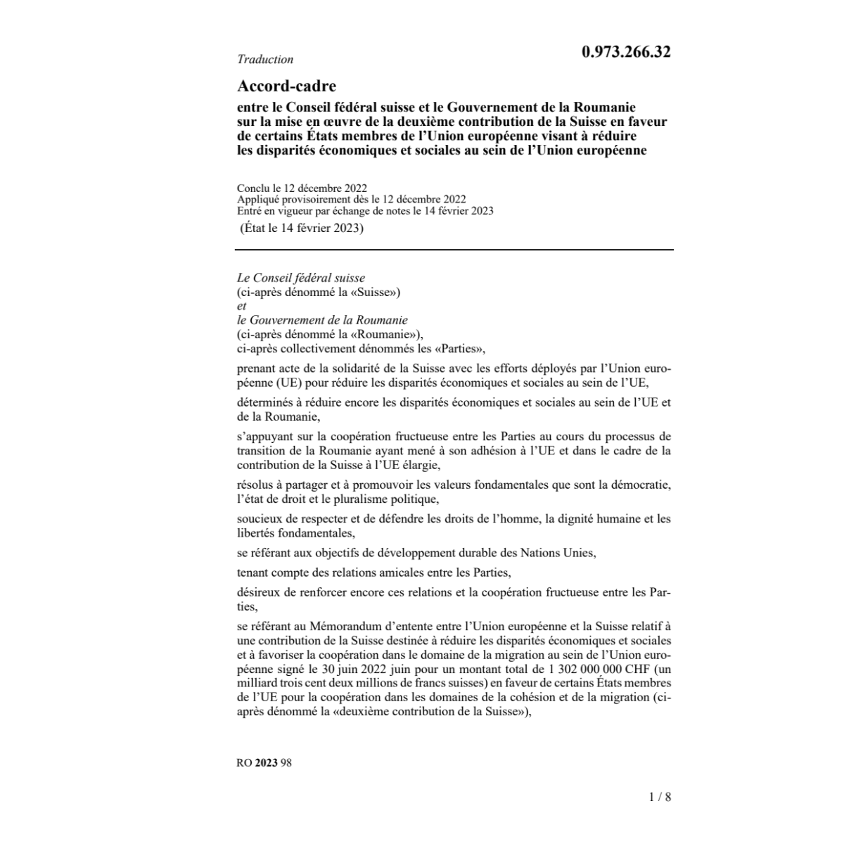 Ac. 12.12.22 Cfs Gouvernement Roumanie
