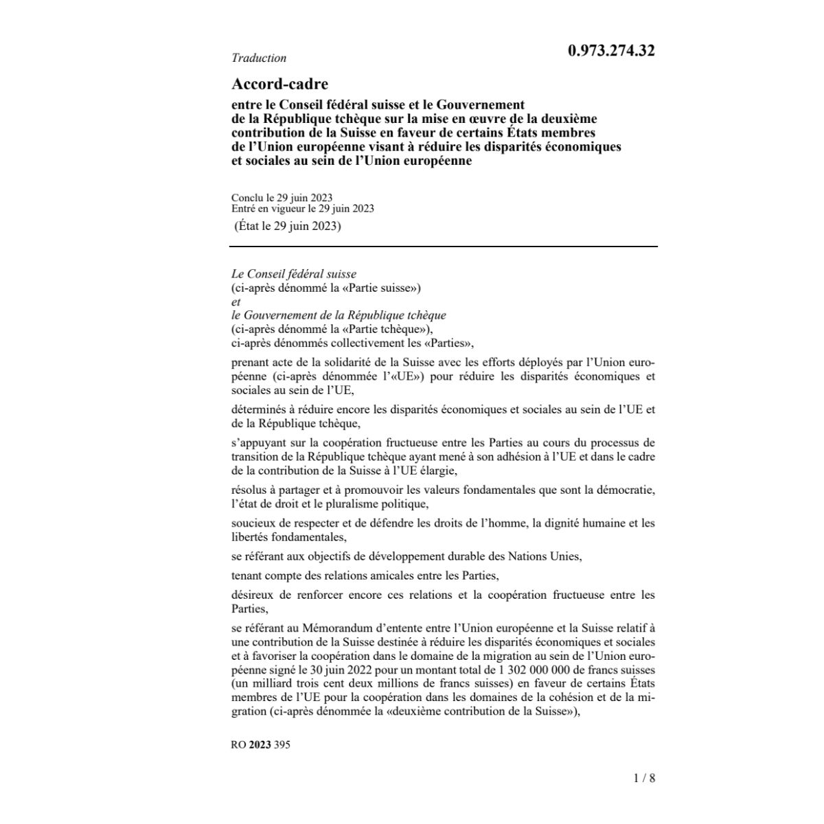 Acc. Cfs Gouv. Rép. tchèque mise oeuvre