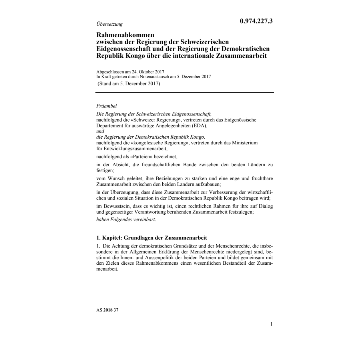 Rahmenabk. 24.10.17 CH/Kongo