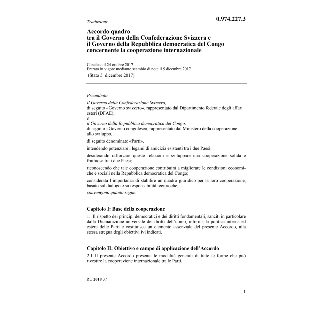Accordo quadro 24.10.17 CH/Congo