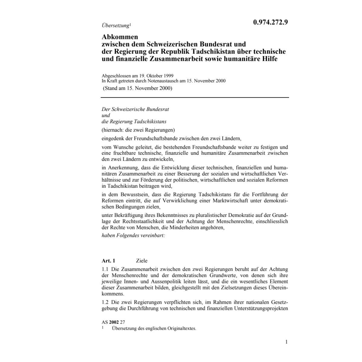 Abk Tadschikistan techn. Zusammenarbeit