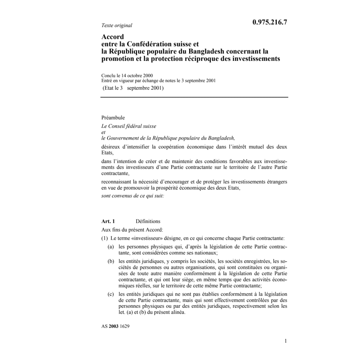 Acc Barbade protection investissements