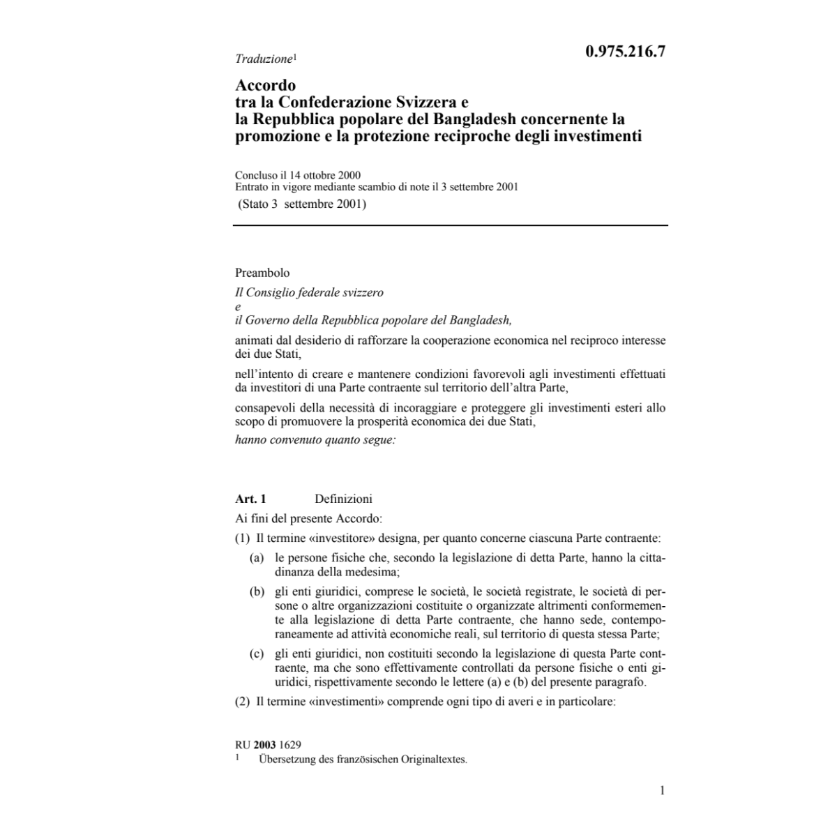 Acc Barbados protezione investimenti