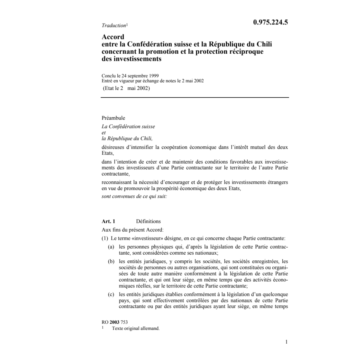 ACC. CH-Chili Protection investiments