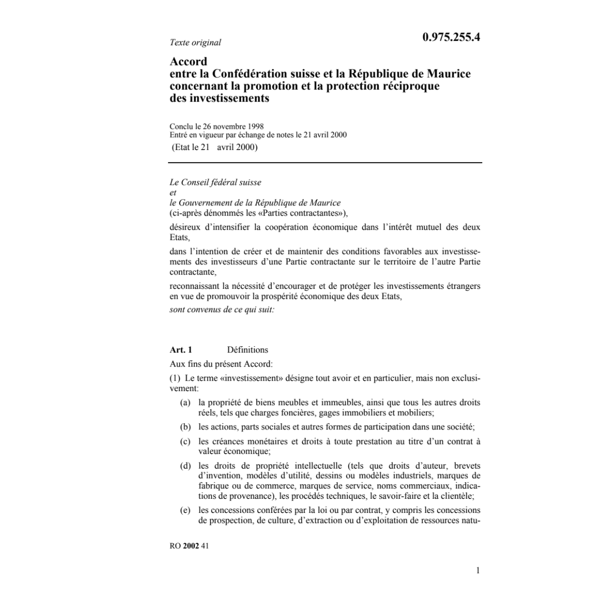 Ac Maurice protection investissements