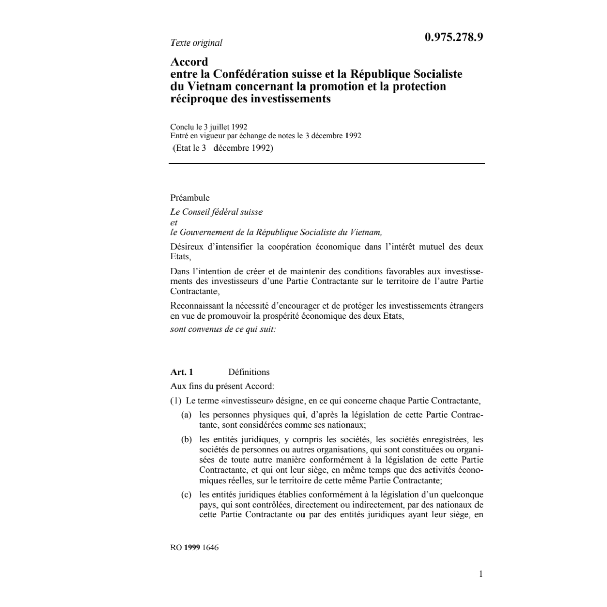 Ac Vietnam réciproque investissements