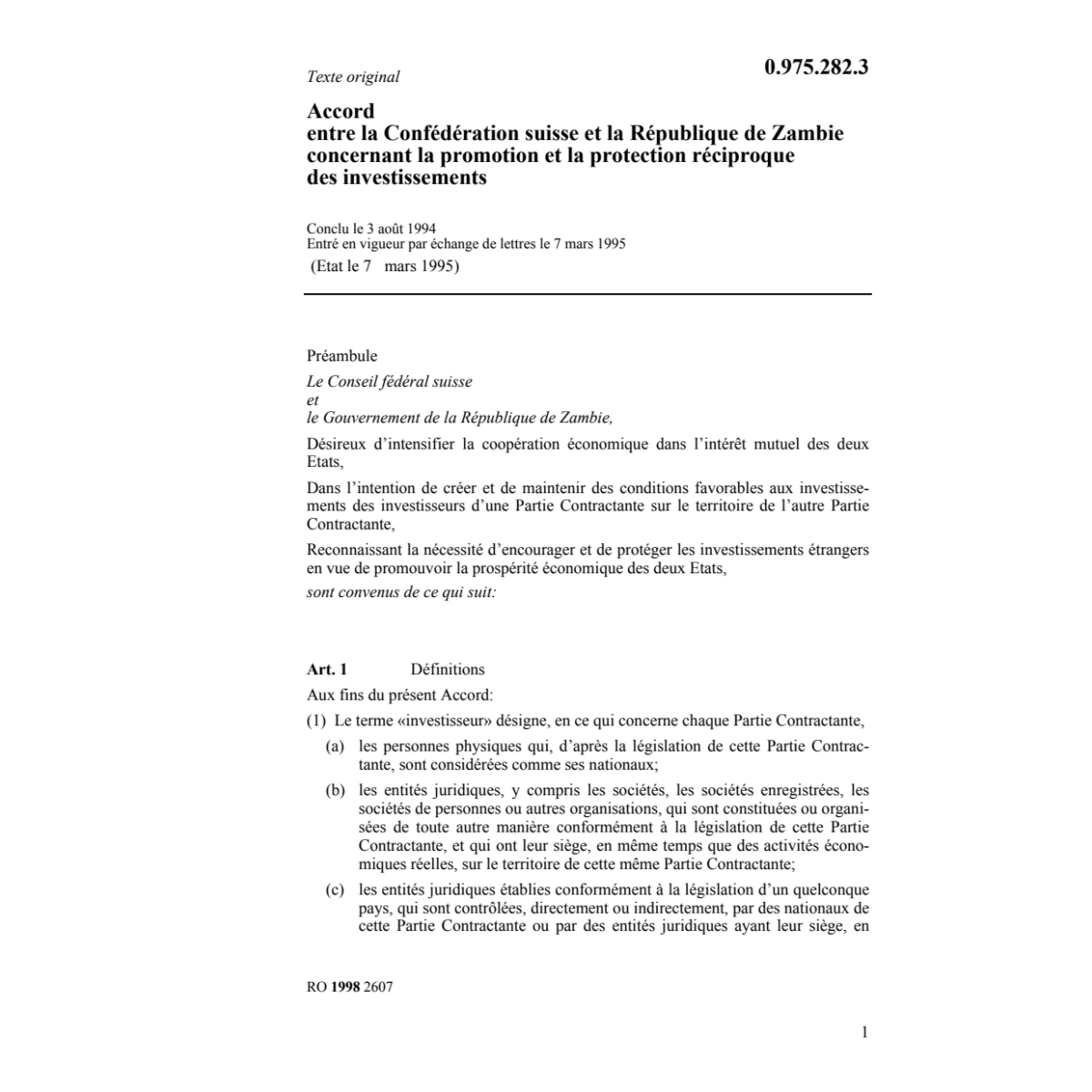 Acc Zambie investissement