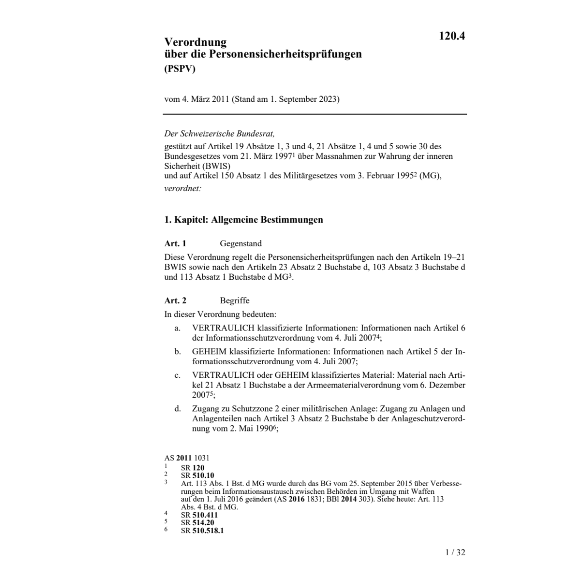 V Personensicherheitsprüfungen PSPV