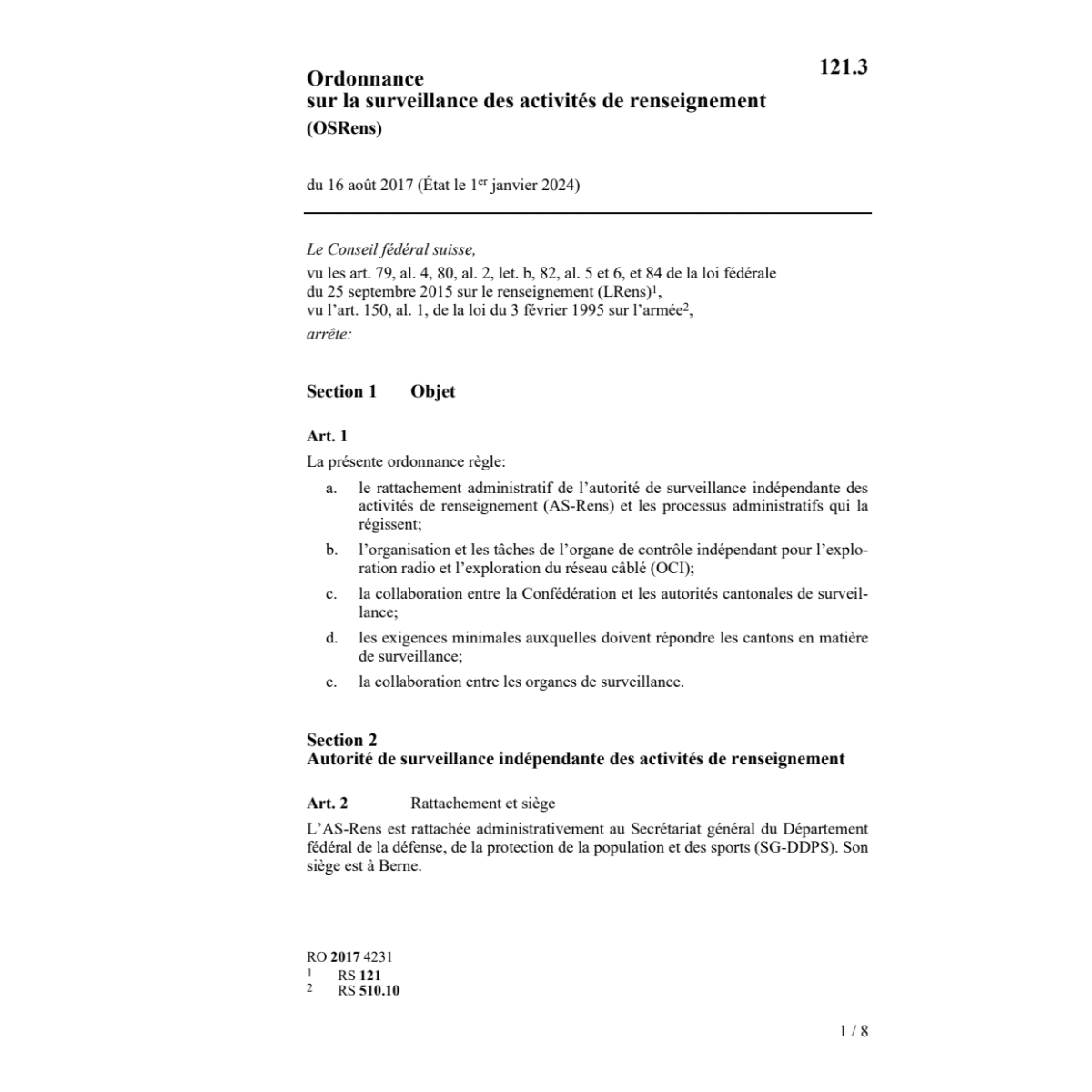 O surveillance activités renseignements