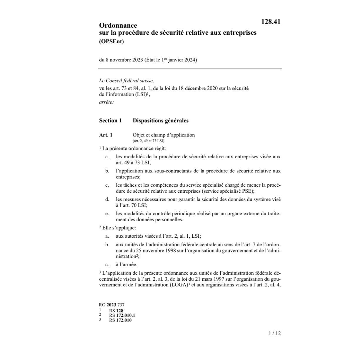 O sécurité entreprises