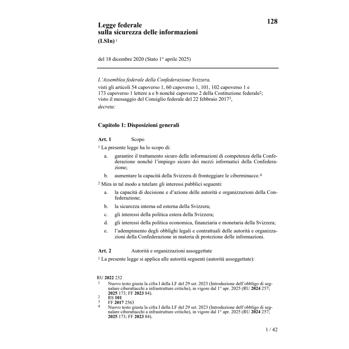 LF sicurezza delle informazioni Confed.