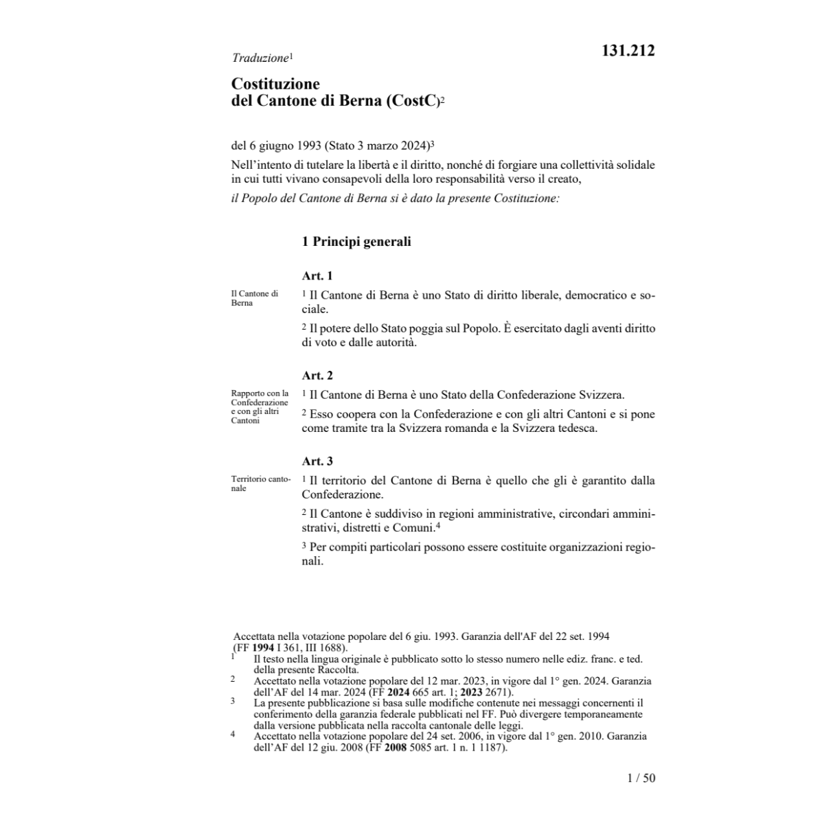 Costituzione Cantone di Berna, Cost./BE
