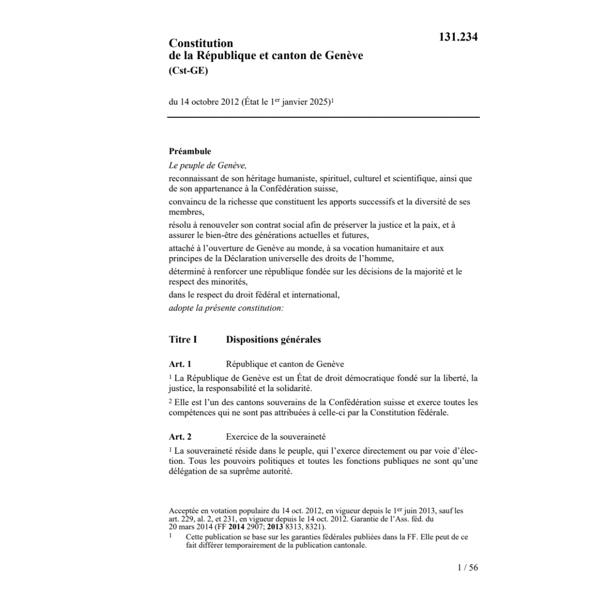 Constitution Canton de Genève, Cst.-GE
