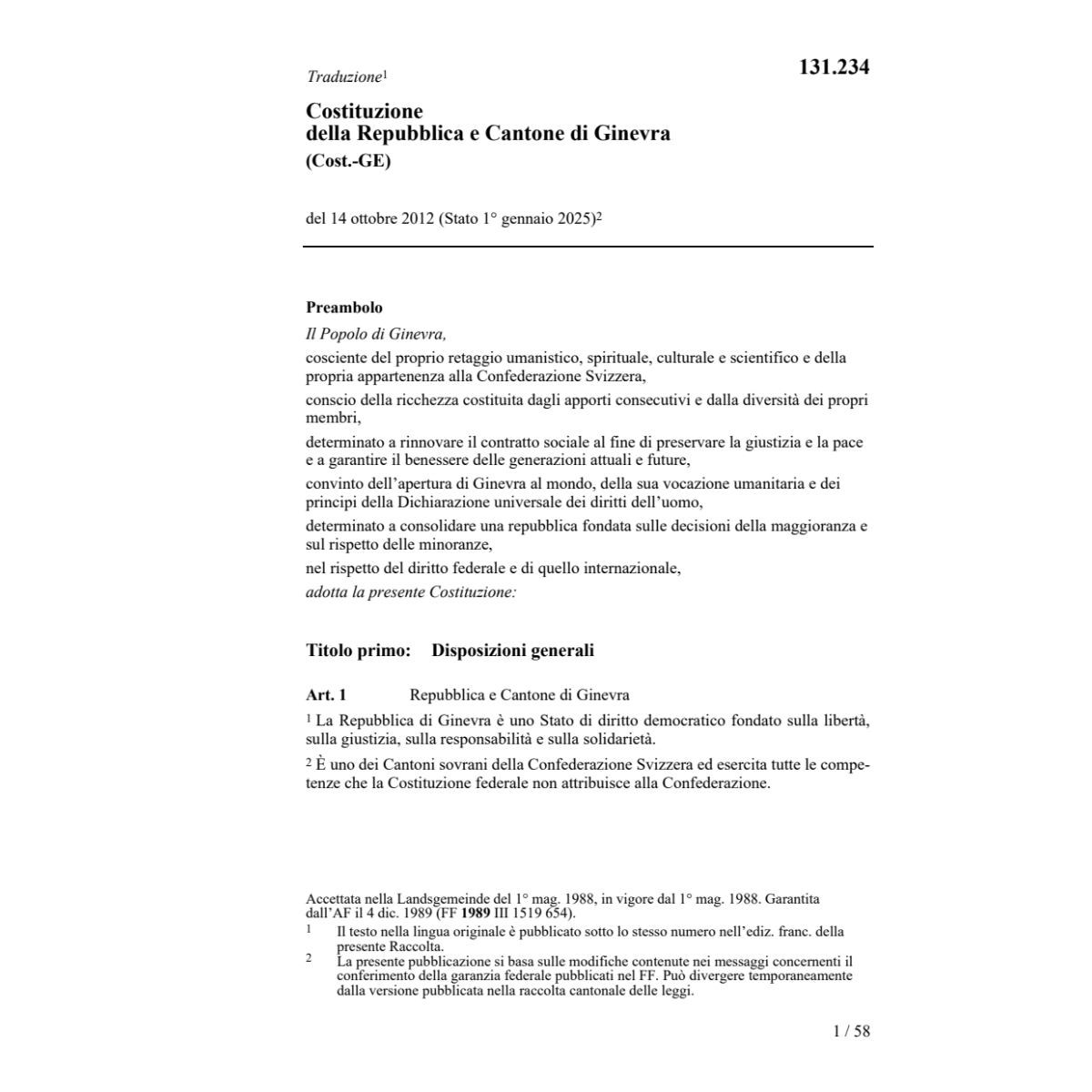 Costituzione Cantone Ginevra, Cost.-GE