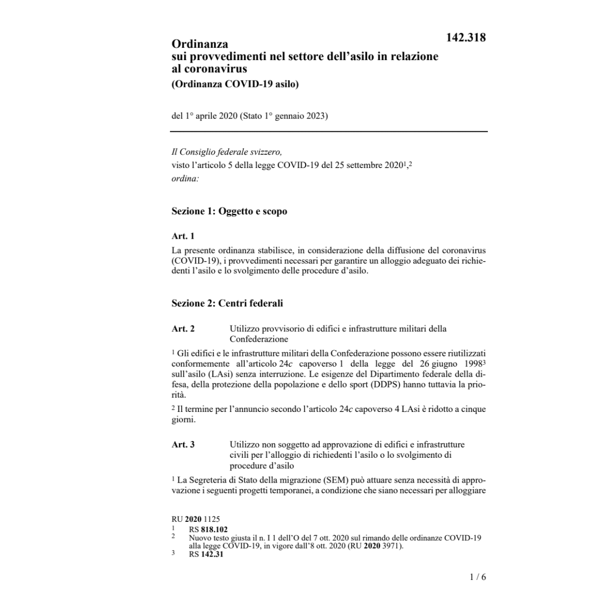 O COVID-19 asilo 1.4.2020