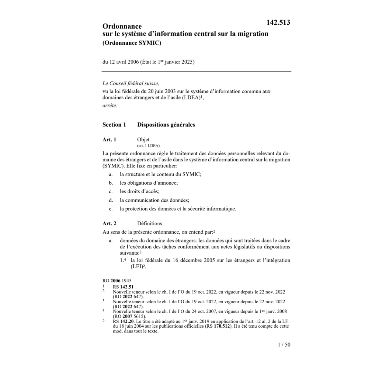 O système information migration O SYMIC