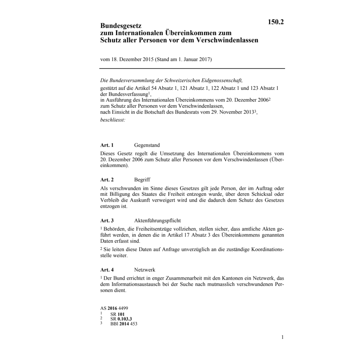 BG Int. Übereink. Schutz v. Verschwinde.