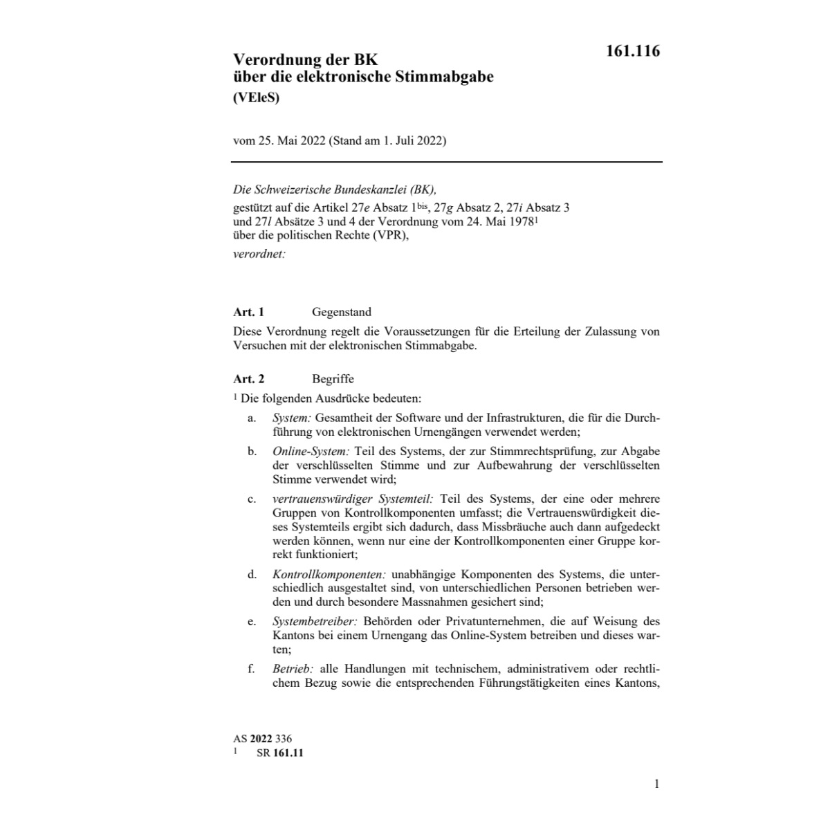 V BK elektr. Stimmabgabe VEleS