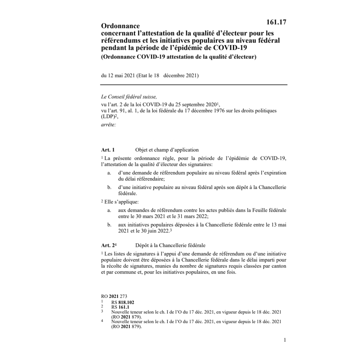 O COVID-19 attestat. qualité d'électeur