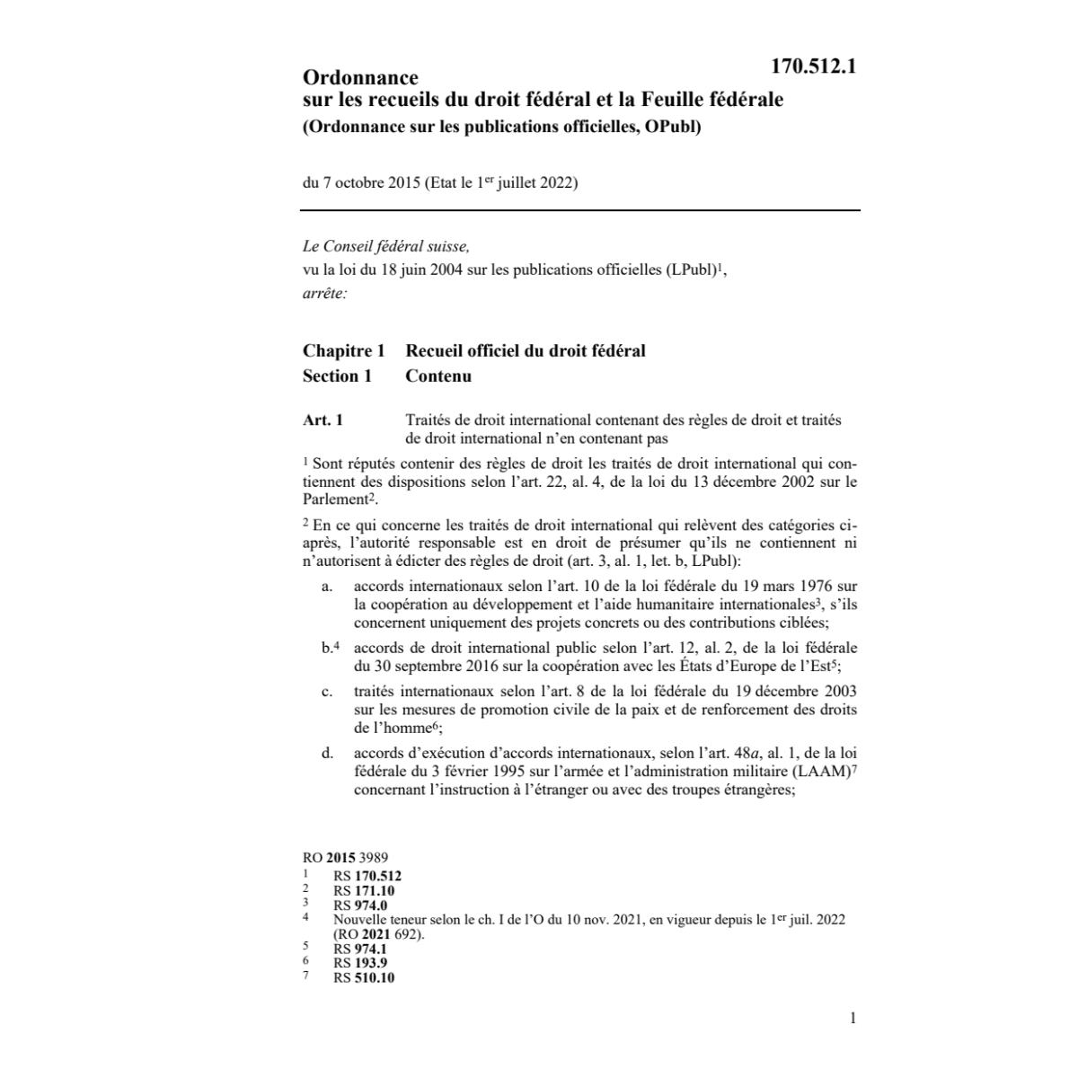 O publications officielles, OPubl