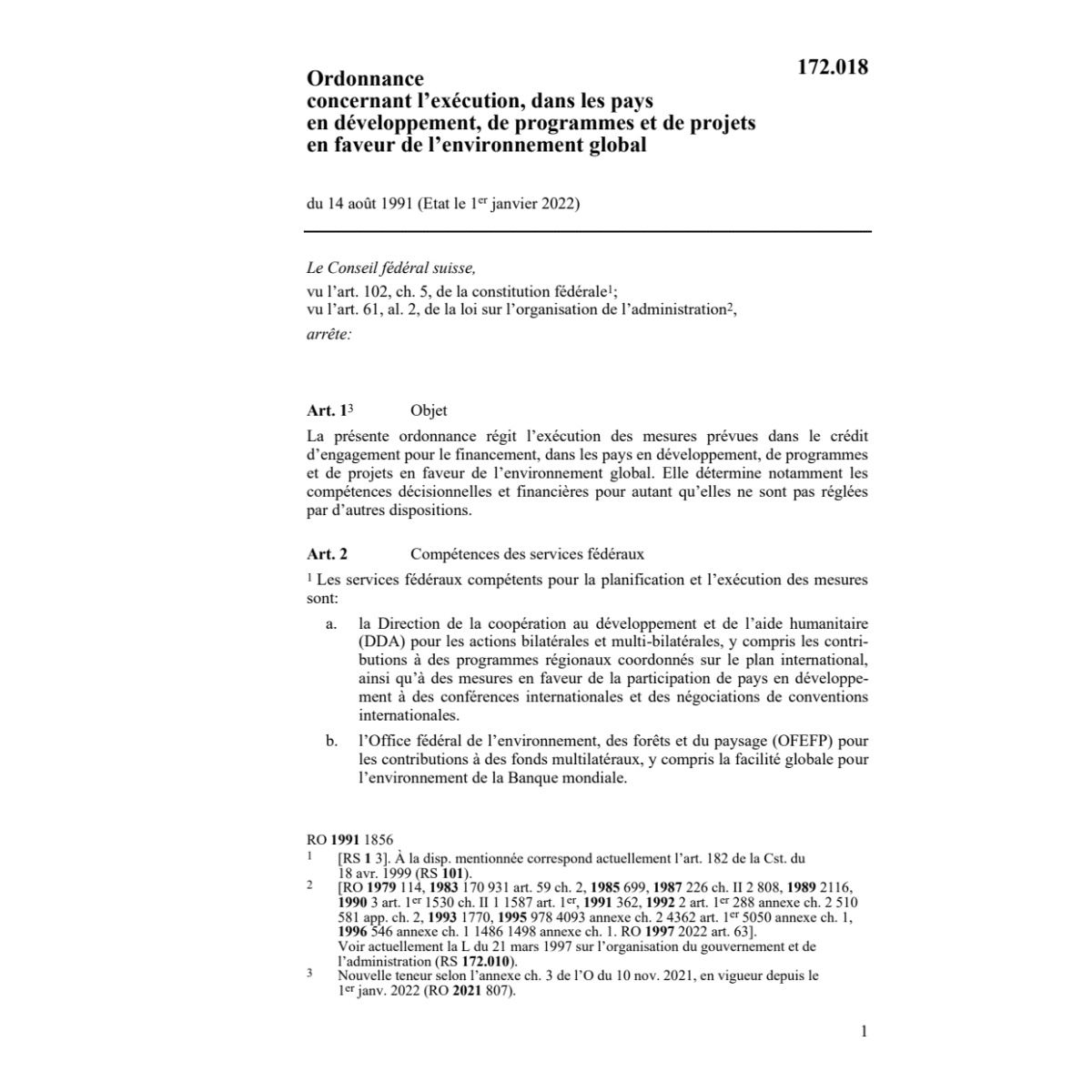 O programmes l'environnement