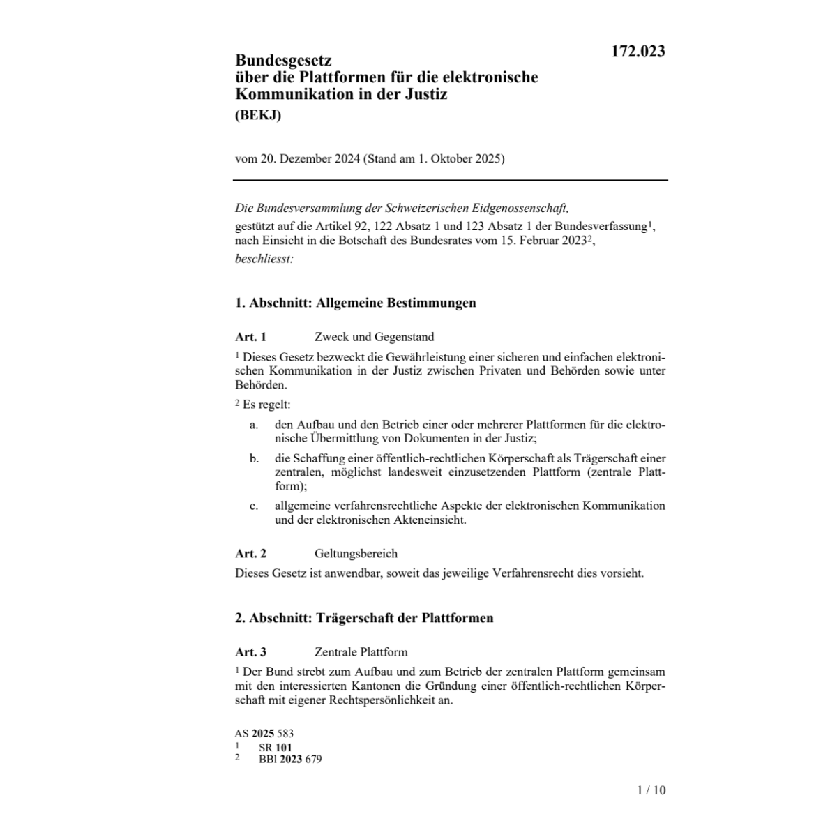 BG Plattf. Kommunik. Justiz 172.023