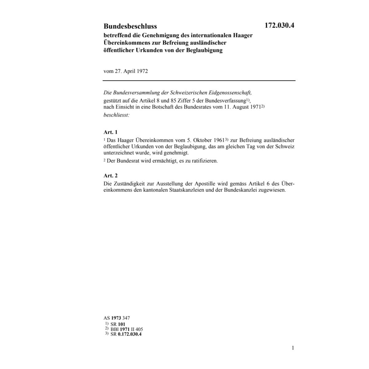 BB Befreiung ausländischer Urkunden