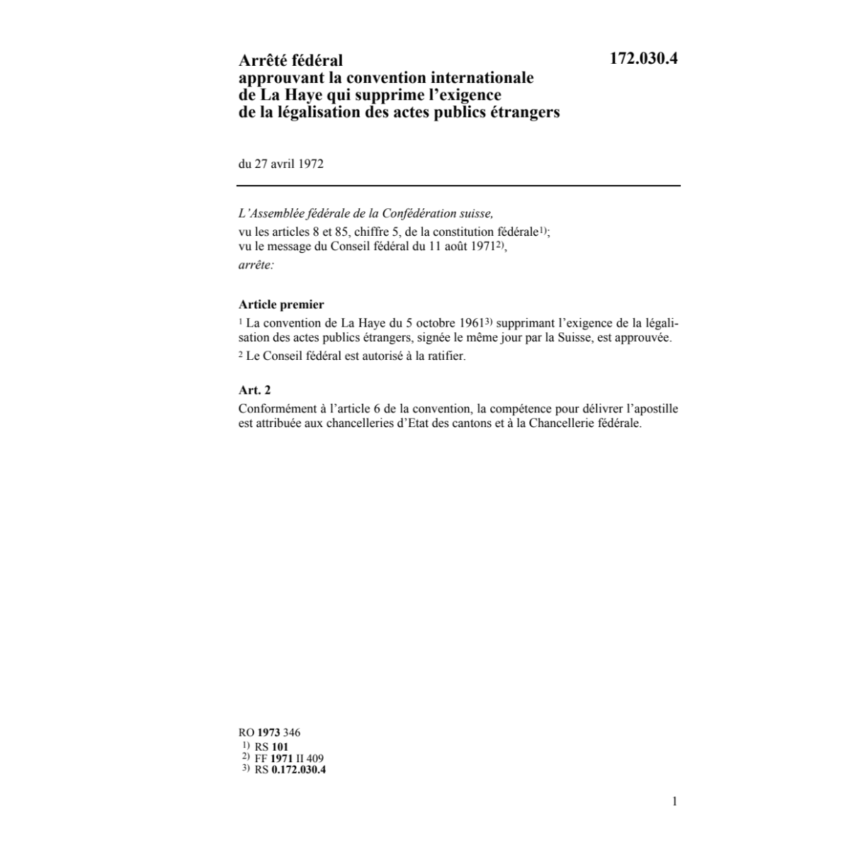 AF actes publics étrangers légalisation