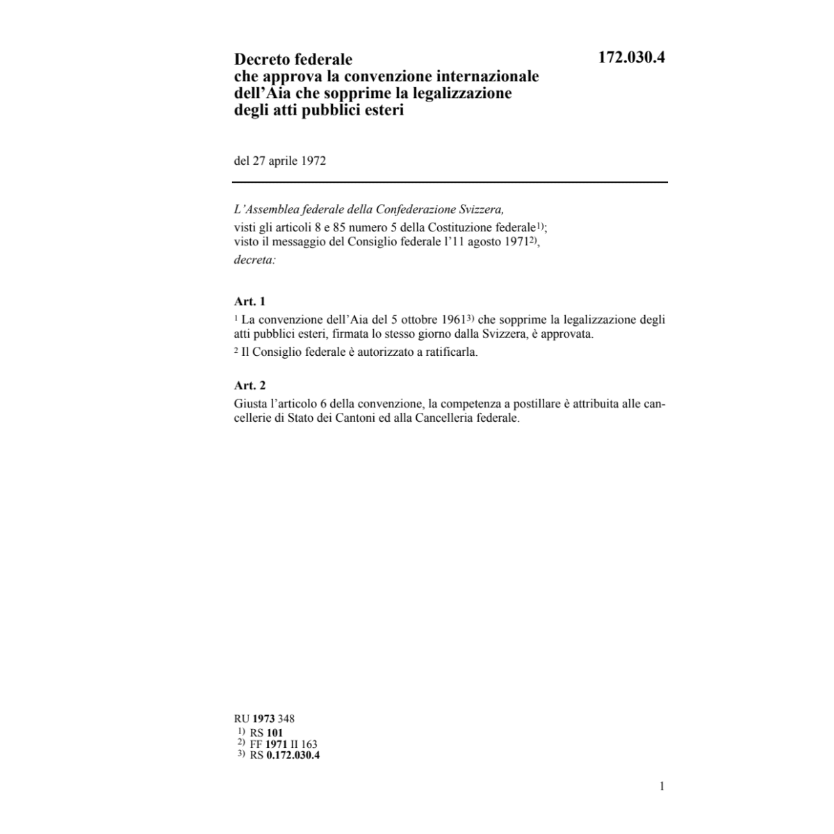 DF atti pubblici esterilegalizzazione