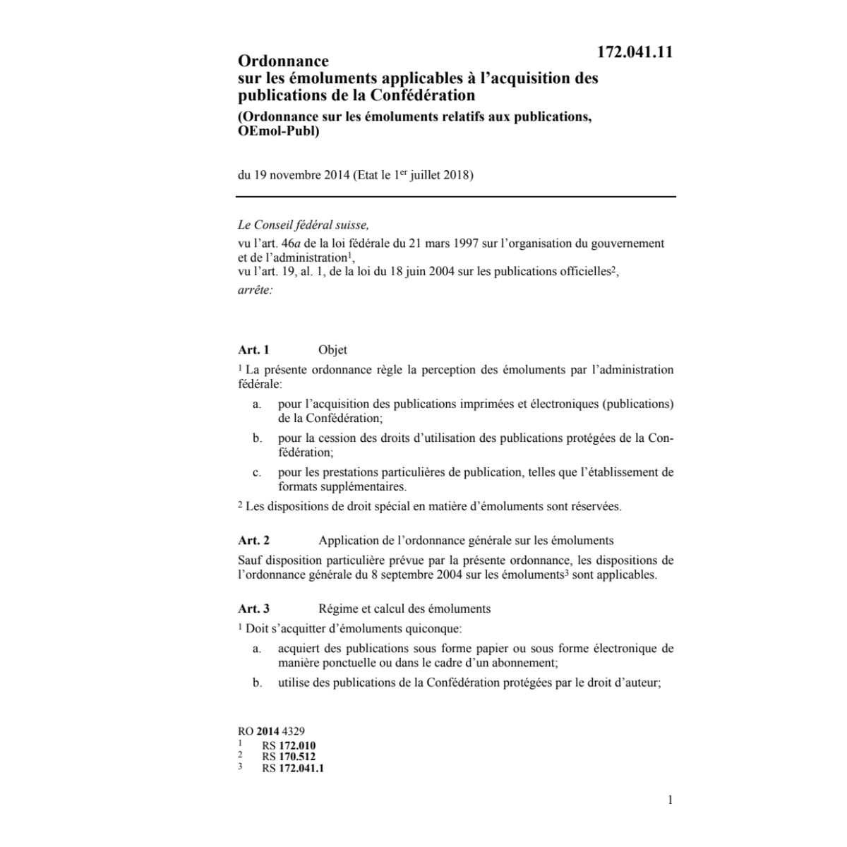 O émoluments publications Oemol-Publ