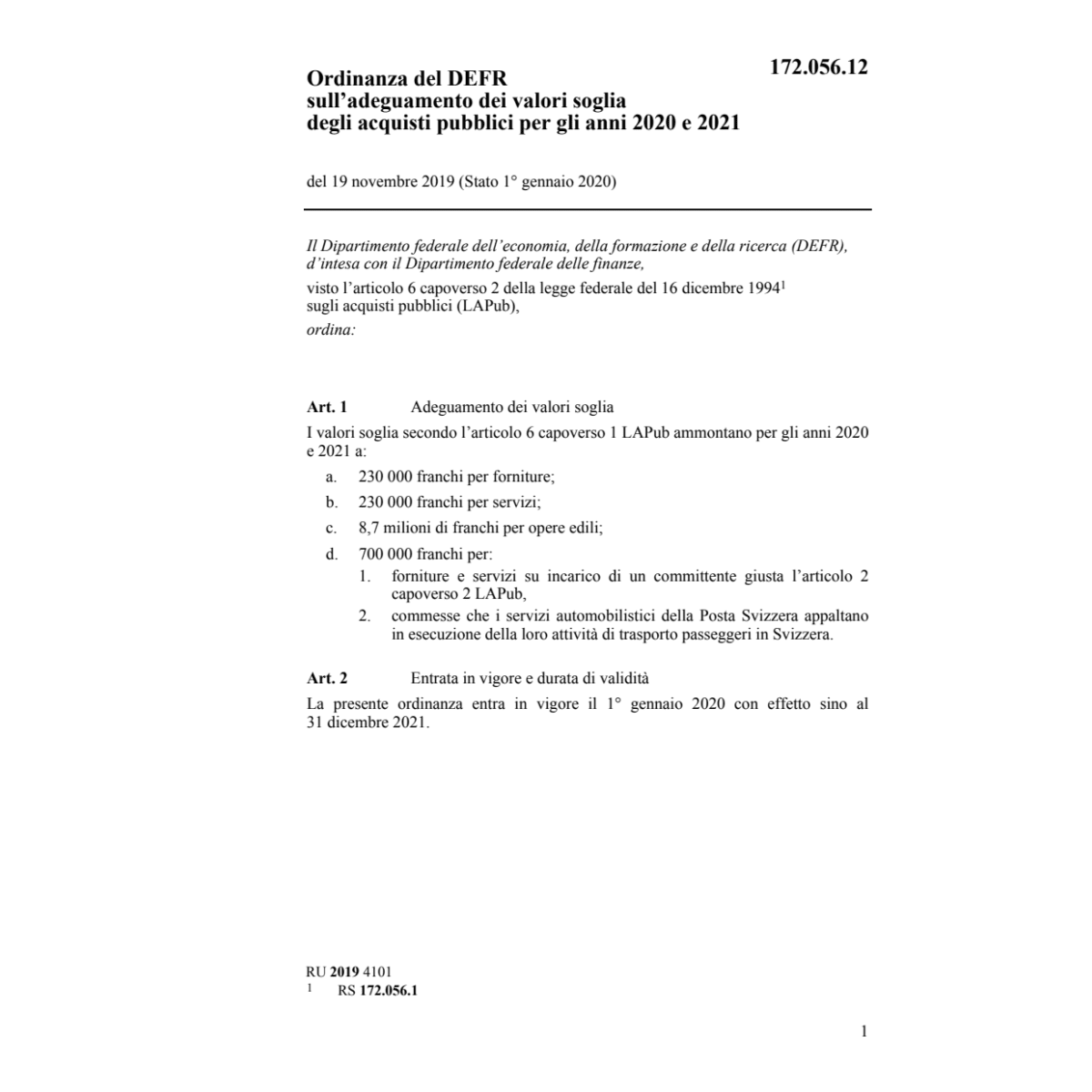 O acquisti pubblici adeguam. alori