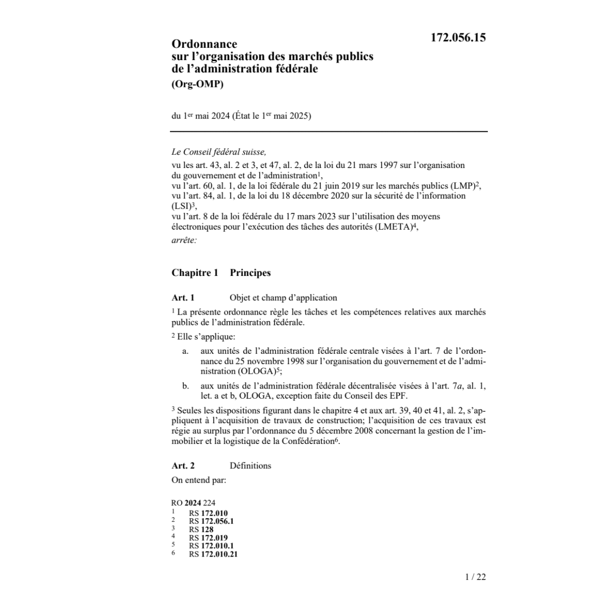 O Organisation OMP