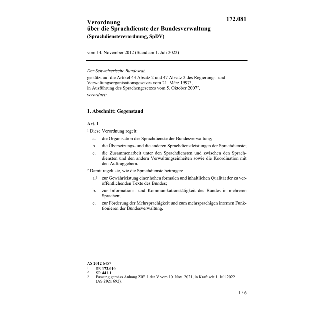 V Uebersetzungswesen Bundesverwaltung