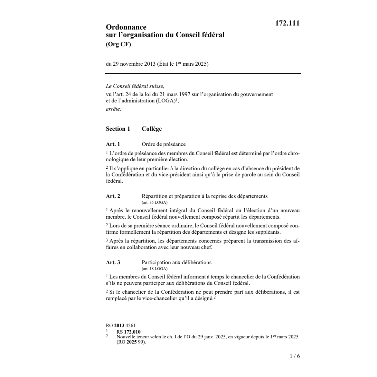 O organisation Org CF