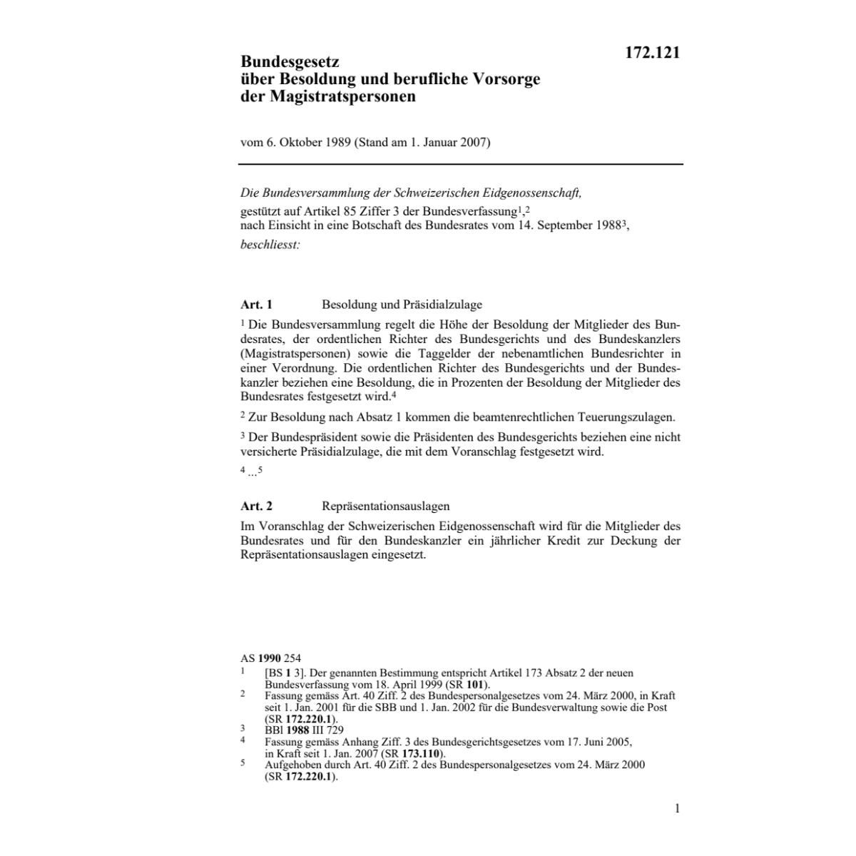 BG Besoldung der Magistratspersonen