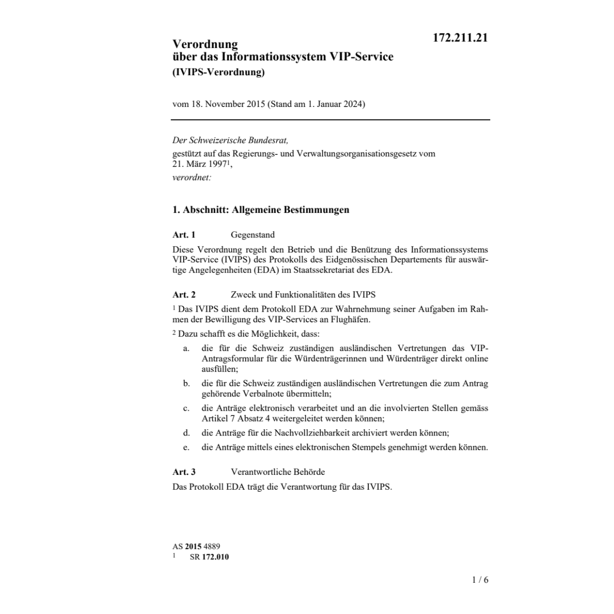 IVIPS-Verordnung