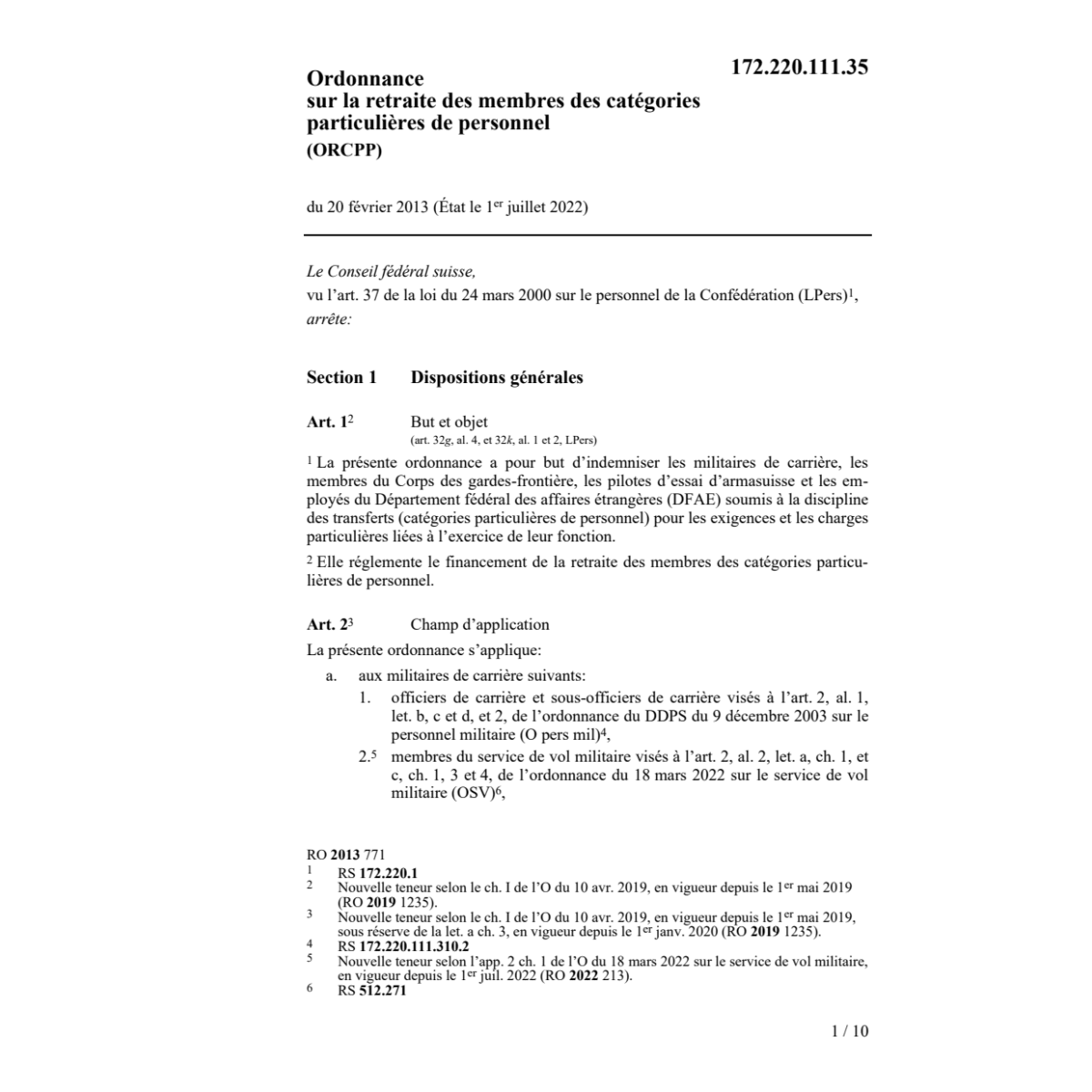 O retraite membres catégor.pers.ORCPP