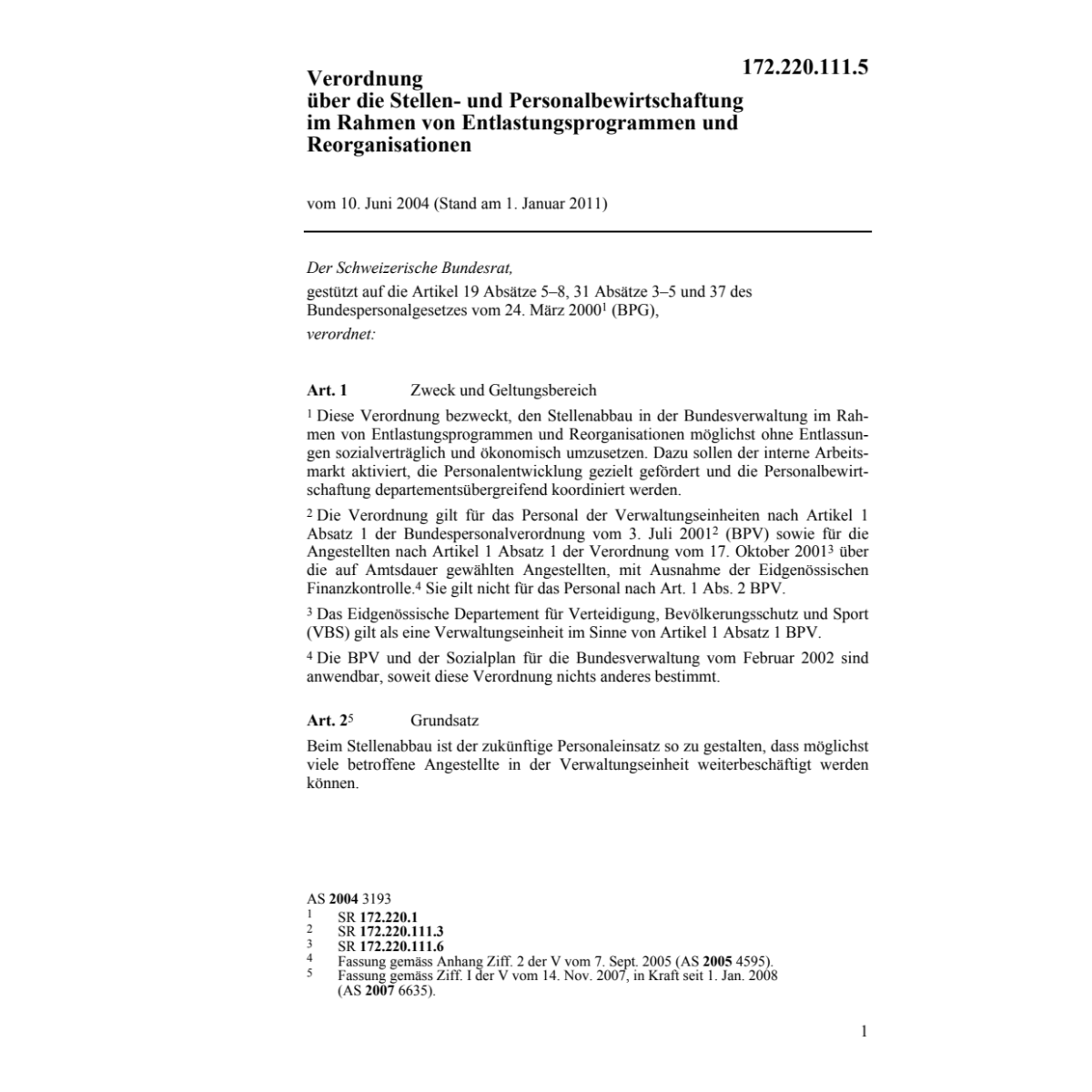 V Personalbewirtschaftung Reorganisation