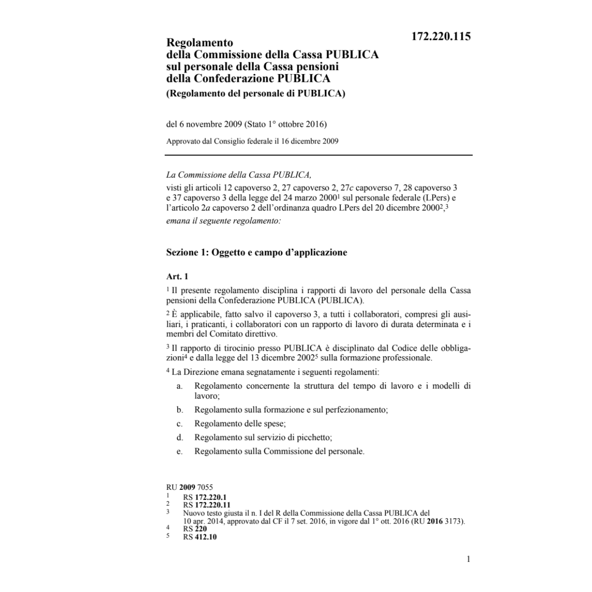 R personale PUBLICA