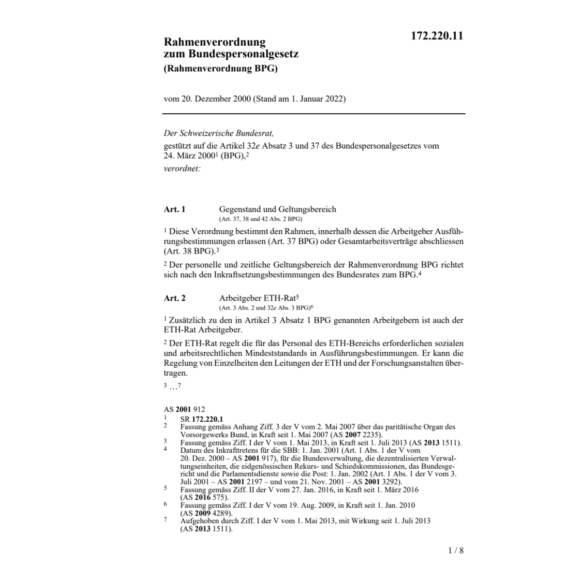 Rahmenverordnung BPG