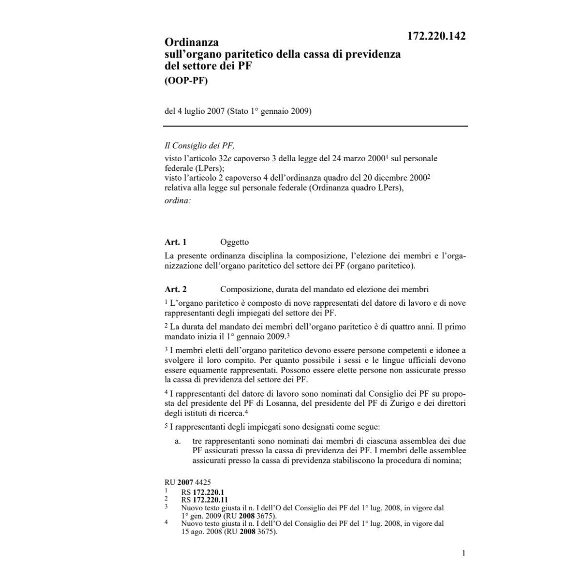 O cassa previdenza OOP-PF