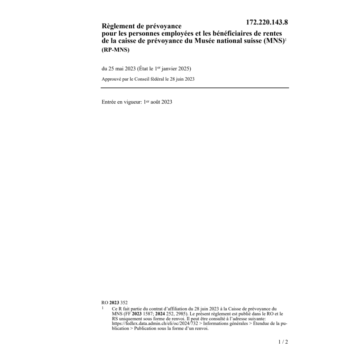 R prévoyance MNS RP-MNS